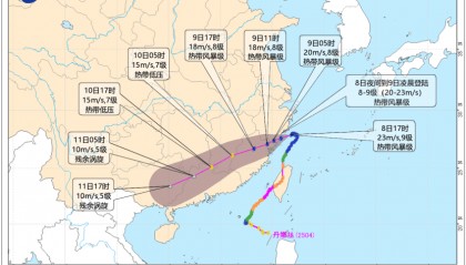 湖南氣象發(fā)布：大暴雨！10級(jí)雷暴大風(fēng)！臺(tái)風(fēng)“丹娜絲”路徑奇特，今晚影響湖南