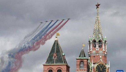 莫斯科舉行紀(jì)念蘇聯(lián)偉大衛(wèi)國(guó)戰(zhàn)爭(zhēng)勝利80周年閱兵式彩排