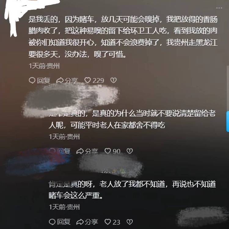 父母給的年貨被子女扔進(jìn)服務(wù)區(qū)垃圾箱？疑似當(dāng)事人回應(yīng)：實(shí)屬無(wú)奈之舉