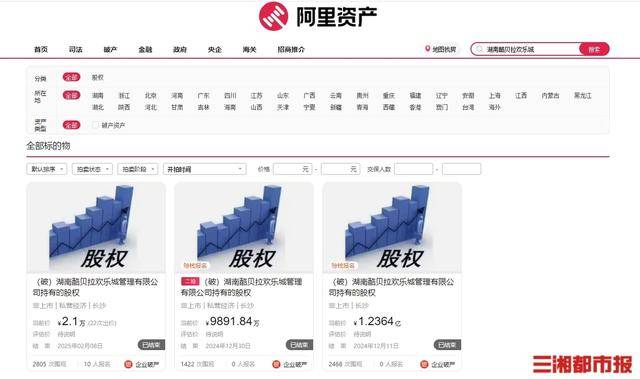 起拍價(jià)從1億降至1元，湖南酷貝拉旗下股權(quán)2.1萬(wàn)元被拍走