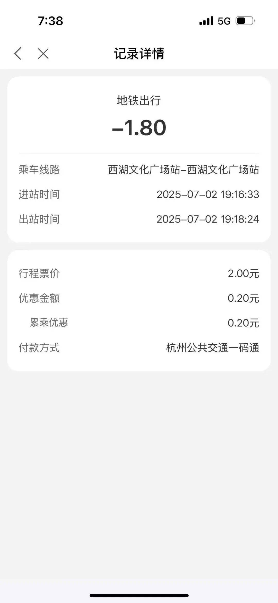 杭州女子坐地鐵想上廁所，進站2分鐘被扣2元！救急攻略請收好