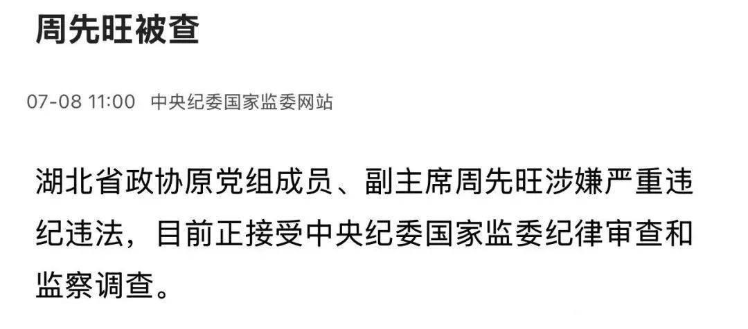 武漢市原市長(zhǎng)周先旺被查，特殊時(shí)期曾表態(tài)：若群眾有意見(jiàn)，愿革職以謝天下！