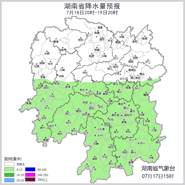 湖南天氣：最低氣溫25℃！中雨大雨+雷暴大風(fēng)！