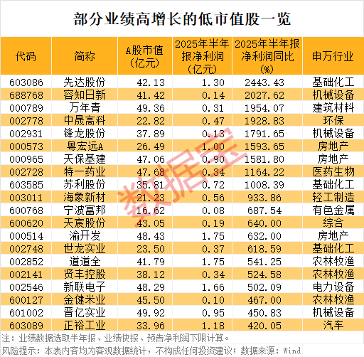 稀缺，“小而美”股票出爐，低市值+低PE+高增長，18股上榜