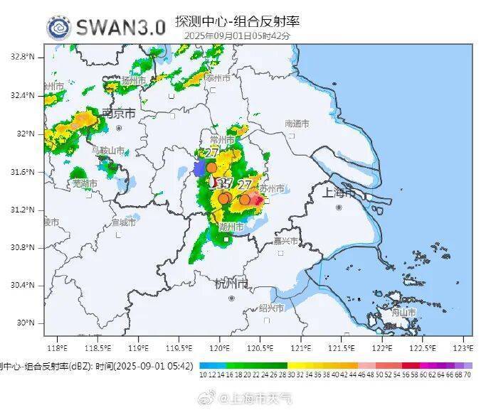 上海今日將現(xiàn)局部大雨到暴雨，注意防風(fēng)防雨防雷電！后半周“秋老虎”要來(lái)