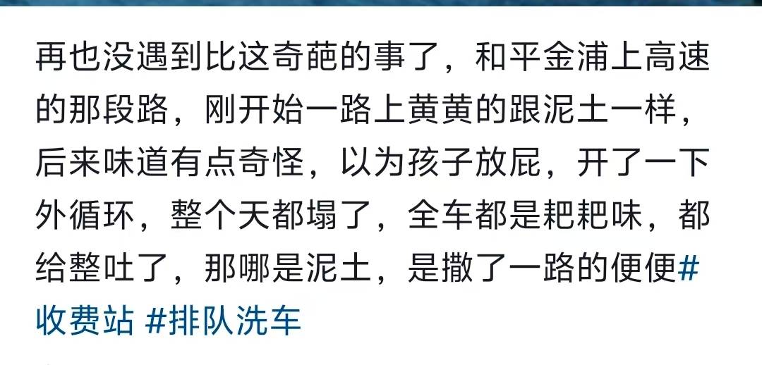 “經(jīng)過的無一幸免！”多名車主在汕頭一高速口附近遇黃色污物，洗車店主：店都臭了