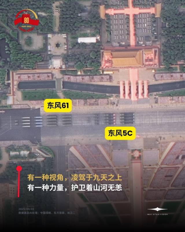 震撼！從500公里外的太空看閱兵現(xiàn)場的國之重器